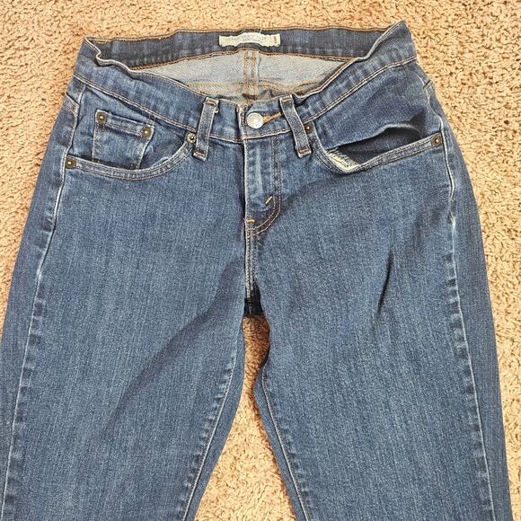 Levis 529 Jeans Womens 4 28x29 Medium Blue Curvy Boot Cut Denim Stretch Cowgirl - Picture 2 of 12